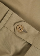 Canali Tapered-leg Stretch-cotton Poplin Trousers Stone