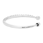 Saint Laurent Silver Tribal Half-Twisted Bracelet
