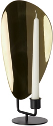 MENU Gold & Black Flambeau Table Candle Holder
