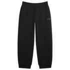 Moncler Men's Stripe Logo Sweatpants in Black