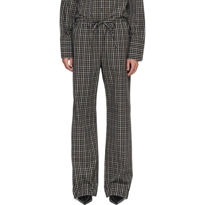 Photo: Róhe Black Relaxed-Fit Trousers