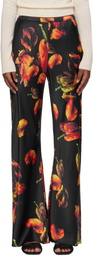 Silk Laundry Multicolor Bias Cut Lounge Pants