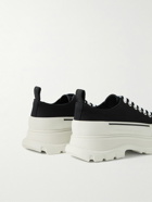 Alexander McQueen - Tread Slick Exaggerated-Sole Canvas Sneakers - Black