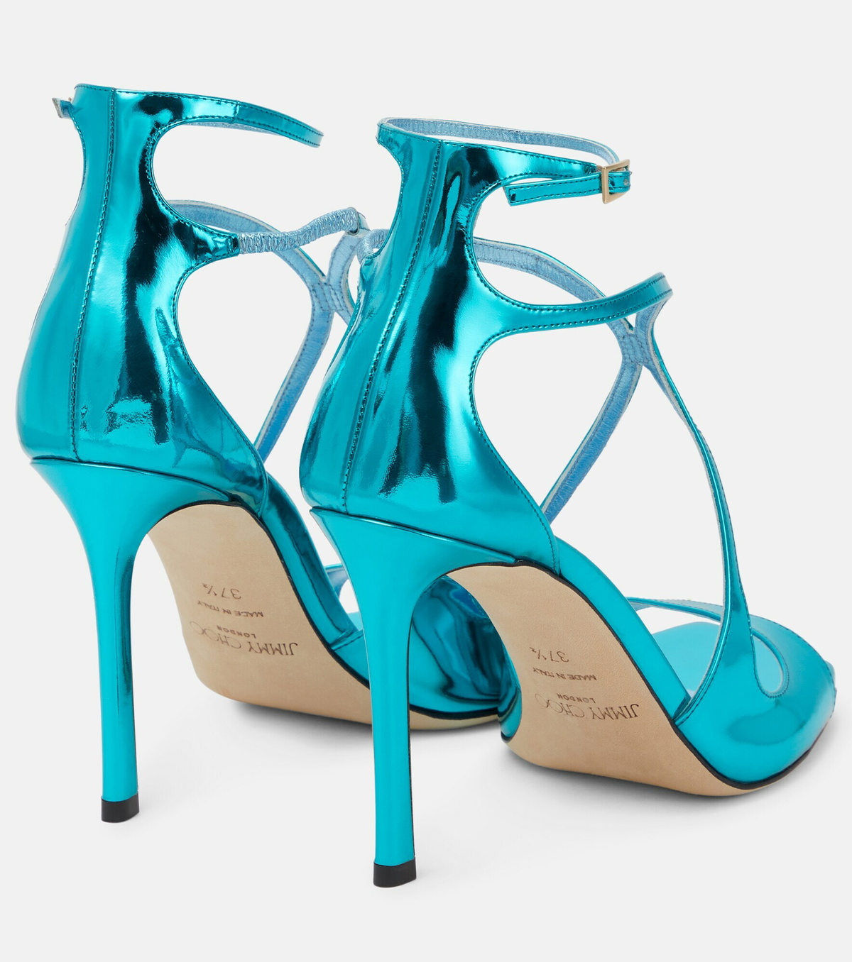 サンダル・ミュール Jimmy Choo FW25 Sandals (BASIL SANDAL 95 ZSAPOWDER BLUE) JIMMY CHOO ANISE 95 MULE SANDAL - Polo Avenue