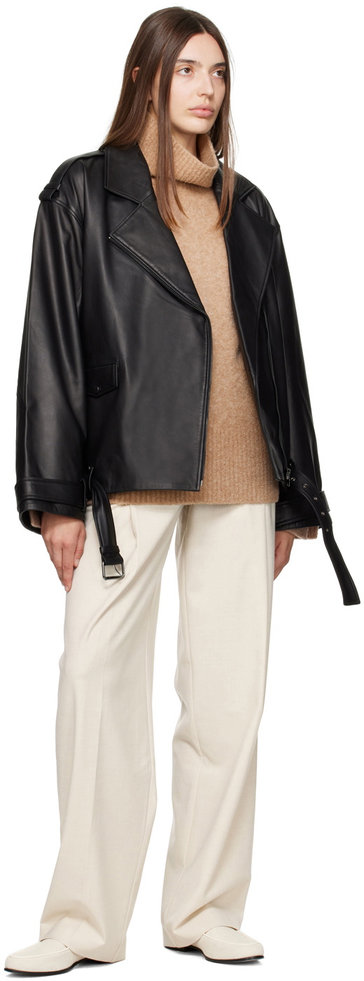 CAMILLA AND MARC Black Saphia Leather Jacket