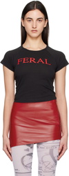 Praying SSENSE Exclusive Black 'Feral' Baby T-Shirt