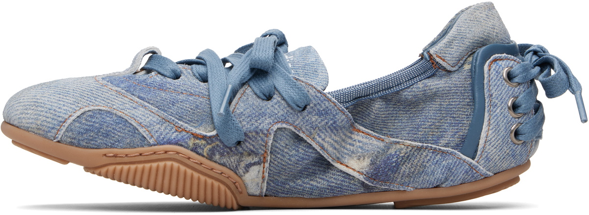 Acne Studios Blue Lace-up Leather Sneakers