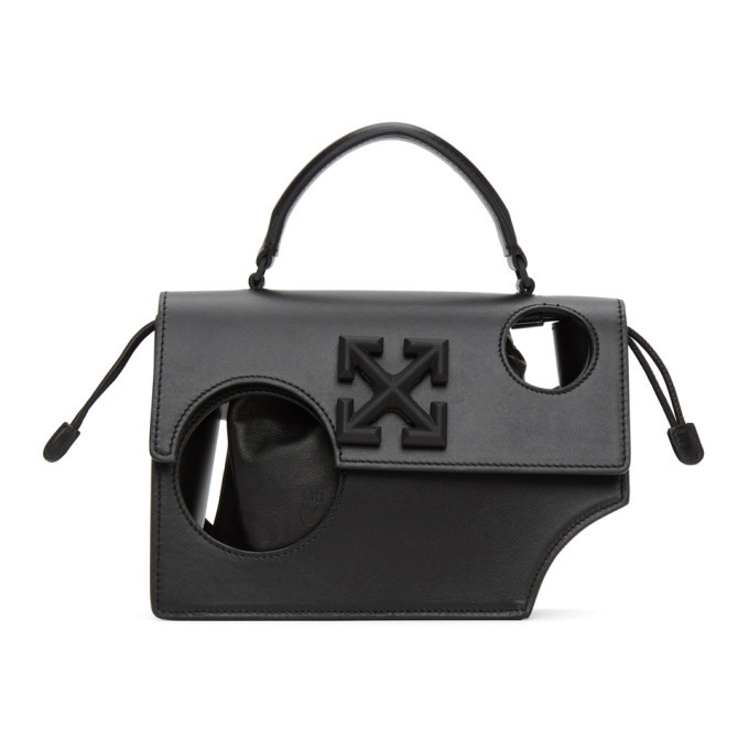 OFF-WHITE 2.8 Jitney Hole-Detail Crossbody Bag Black for Women