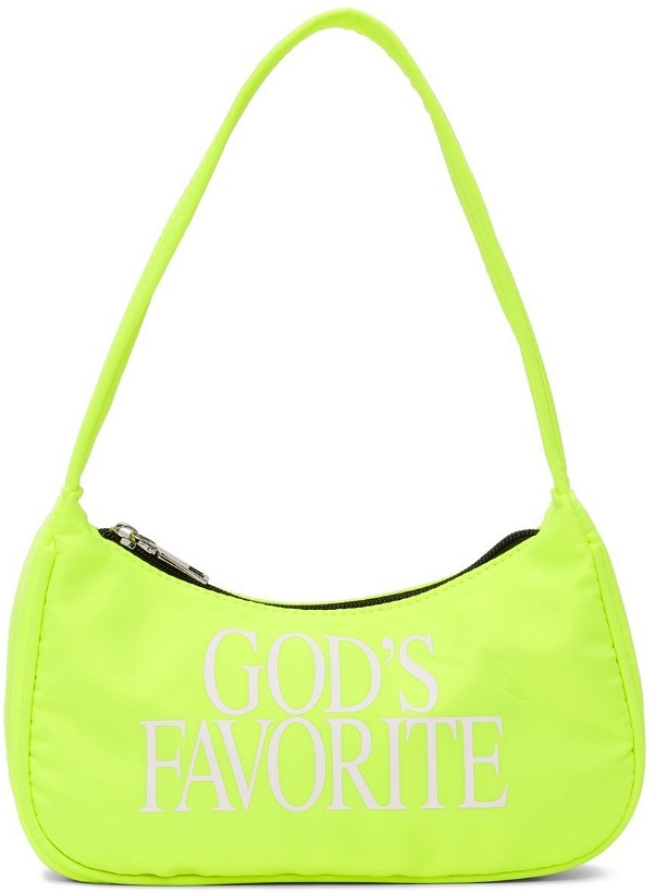Photo: Praying SSENSE Exclusive Yellow Print 'God's Favourite' Bag