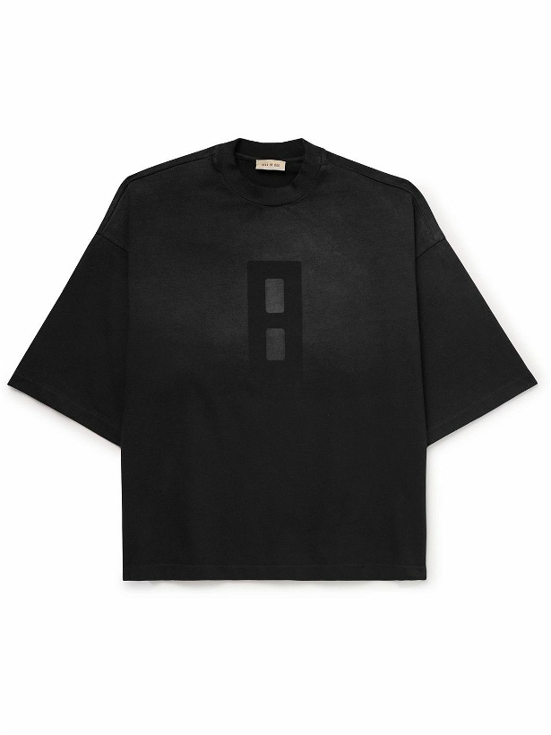 Photo: Fear of God - Oversized Printed Cotton-Jersey T-Shirt - Black