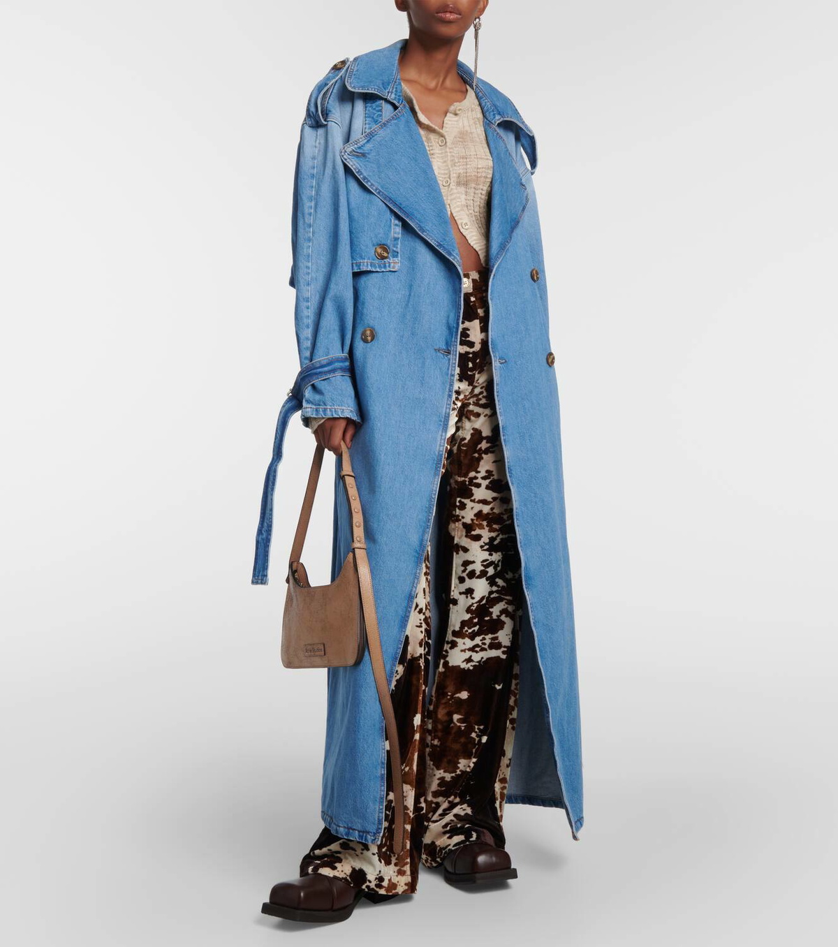Acne Studios Osika denim trench coat Acne Studios