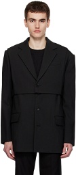 Feng Chen Wang Black 2-In-1 Blazer & Vest Set