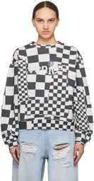 ERL Gray & Black Check Sweatshirt