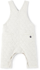 Petit Bateau Baby Grey Quilted Overalls