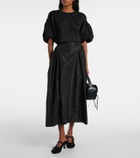 Noir Kei Ninomiya Gathered cotton jersey T-shirt