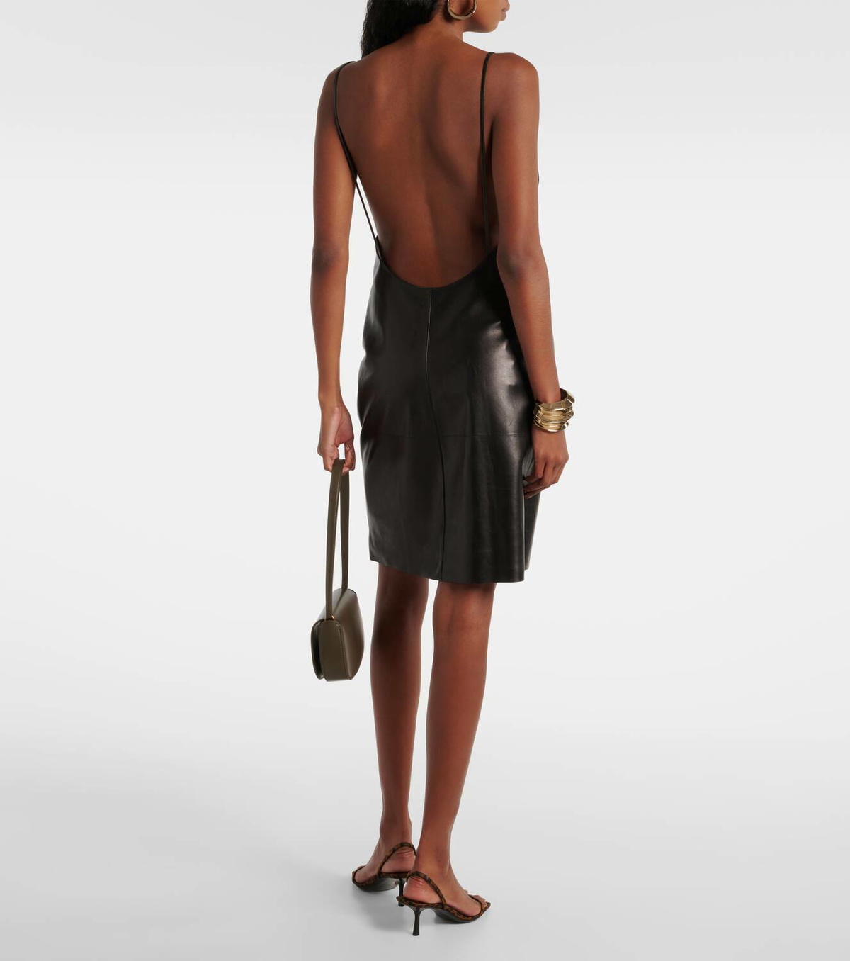 Saint Laurent Leather slip dress Saint Laurent
