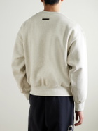 FEAR OF GOD ESSENTIALS - Logo-Embossed Cotton-Blend Jersey Sweatshirt - Gray