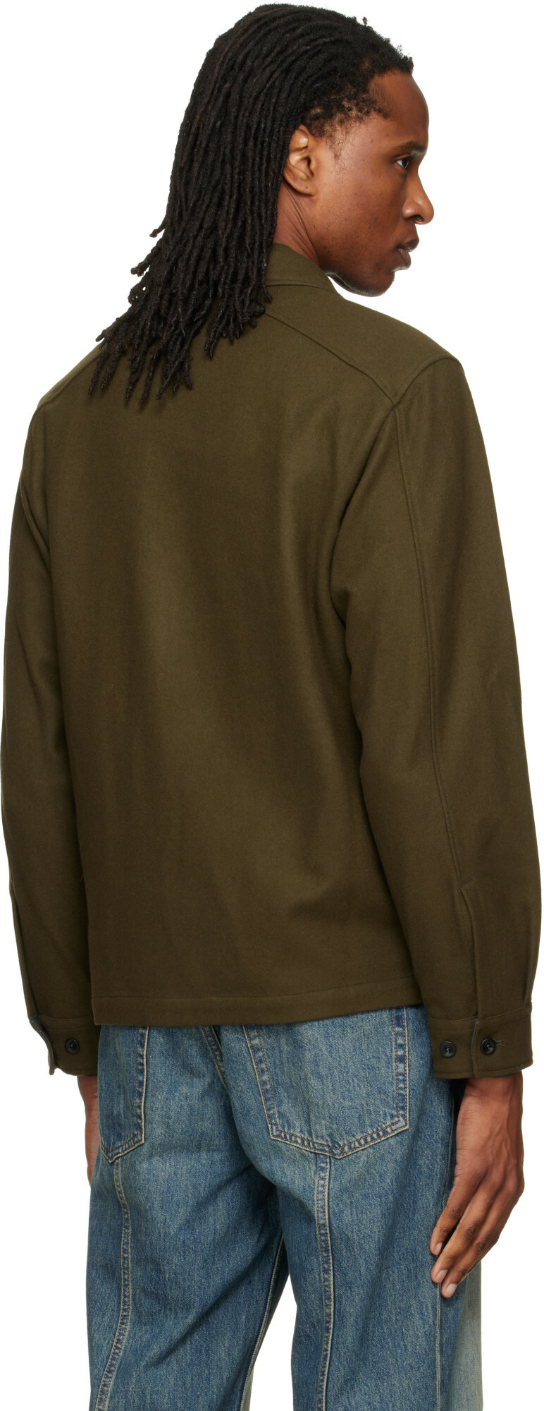 C.P. Company Khaki Felted Wool Overshirt