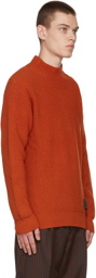 Paul Smith Orange Wool Mock Neck Sweater