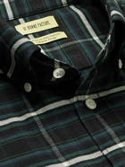 De Bonne Facture - Button-Down Collar Checked Cotton Shirt - Green