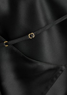 Fleur OF England Fleur De Jour Silk-satin Pyjama top Black
