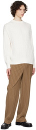 Filippa K White Braided Sweater