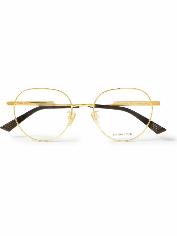 Photo: Bottega Veneta - Round-Frame Gold-Tone Optical Glasses
