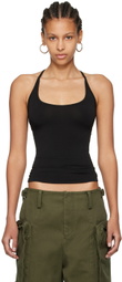 Fax Copy Express Black 'The Thin Halter' Tank Top