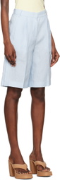 REMAIN Birger Christensen Blue Bermuda Shorts