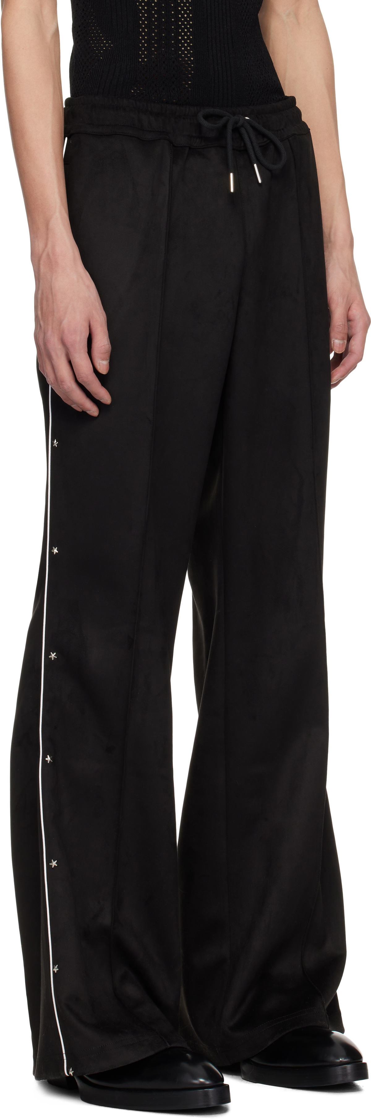 MISBHV Black Star Faux-Suede Track Pants