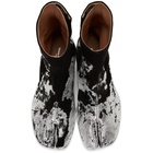 Maison Margiela Black and Silver Tabi Boots