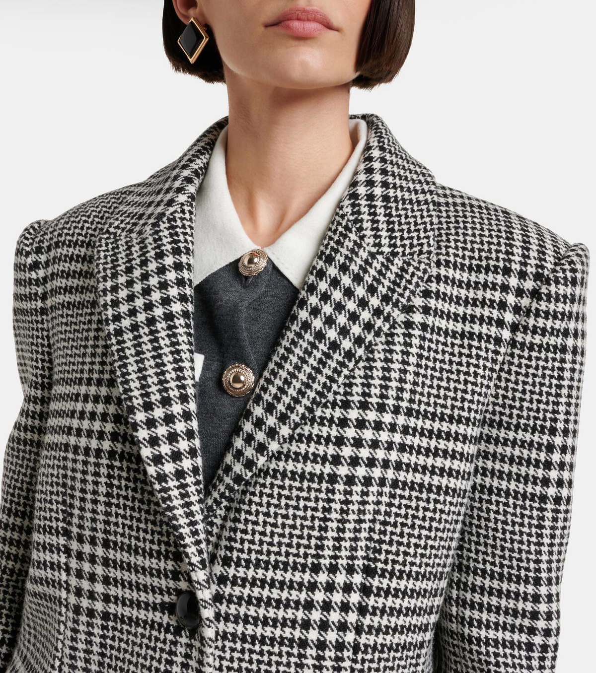 Self-Portrait Hundstooth oversized blazer