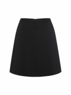 VERSACE Grain De Poudre Wool Mini Skirt