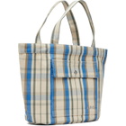 A.P.C. Off-White & Blue Jade Tote