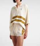 The Attico Striped oversized cotton polo shirt