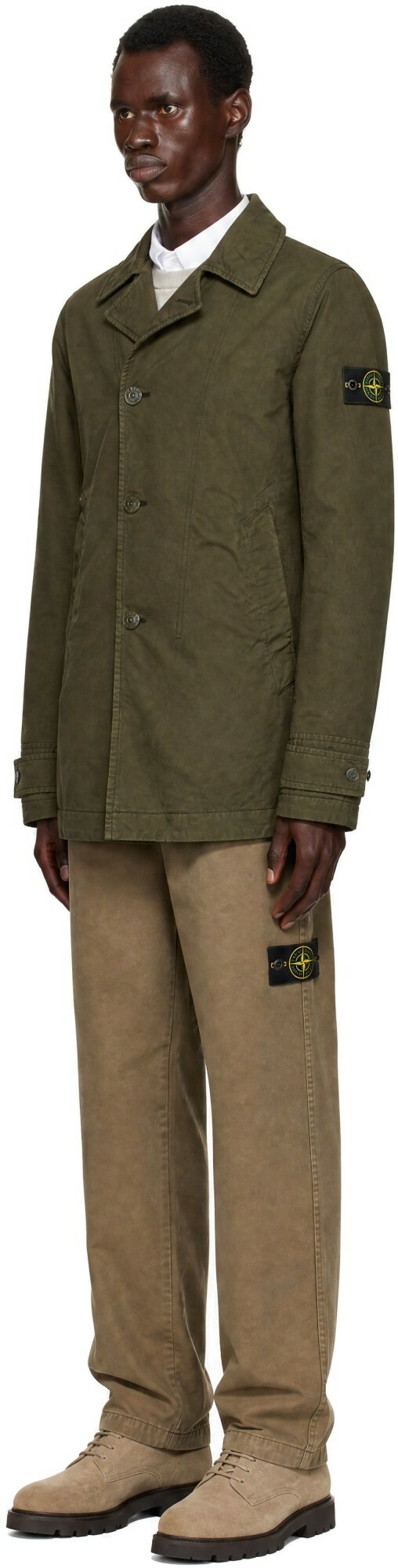 Stone Island Green 4100027 David-TC S.I. Ghost Coat