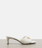 Gucci Double G leather mules