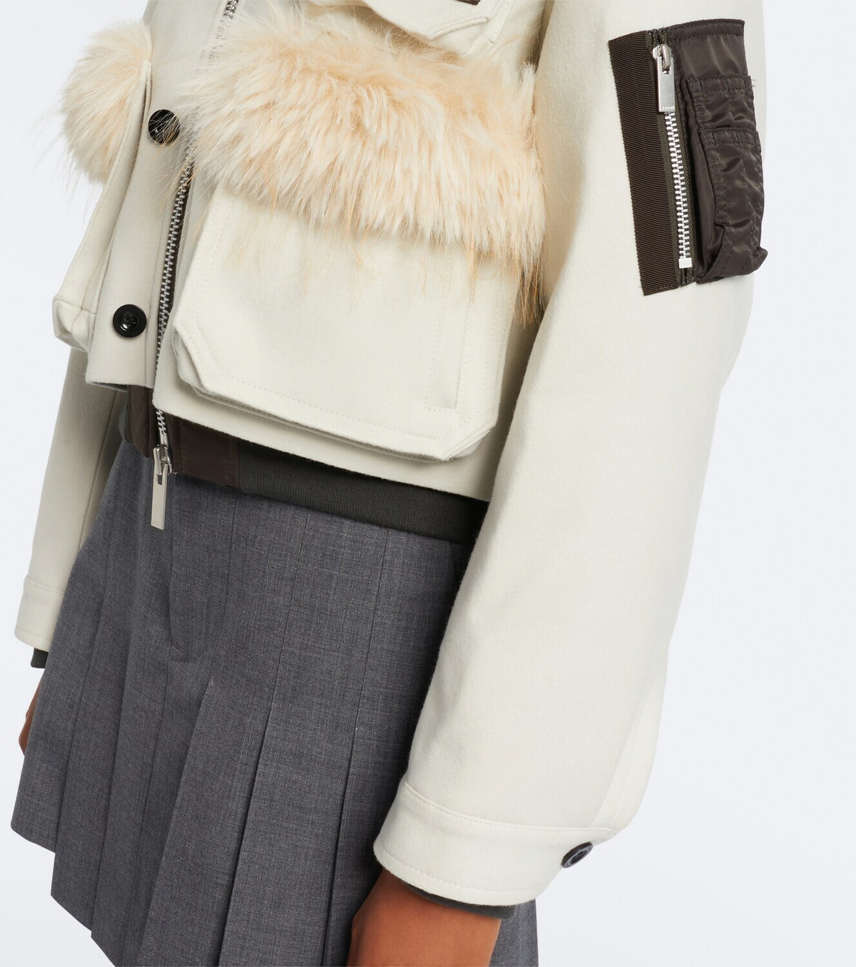Sacai Wool blouson jacket