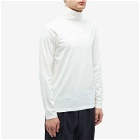 Jil Sander Men's Plus Long Sleeve Mock Neck T-Shirt in Natural