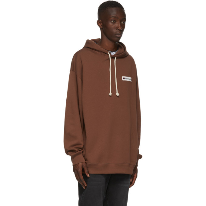 Acne Studios Brown Logo Patch Hoodie Acne Studios