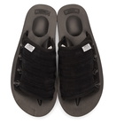 Suicoke Black Suede MURA-VS Sandals