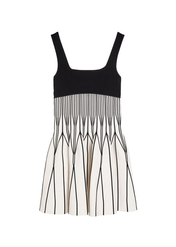 Photo: Simkhai Cynder Patterned Knit Mini Dress Black
