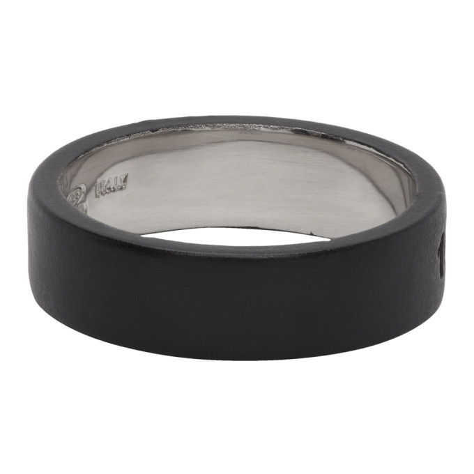 Maison Margiela Black Logo Ring Maison Margiela