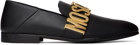 Moschino Black Maxi Lettering Loafers