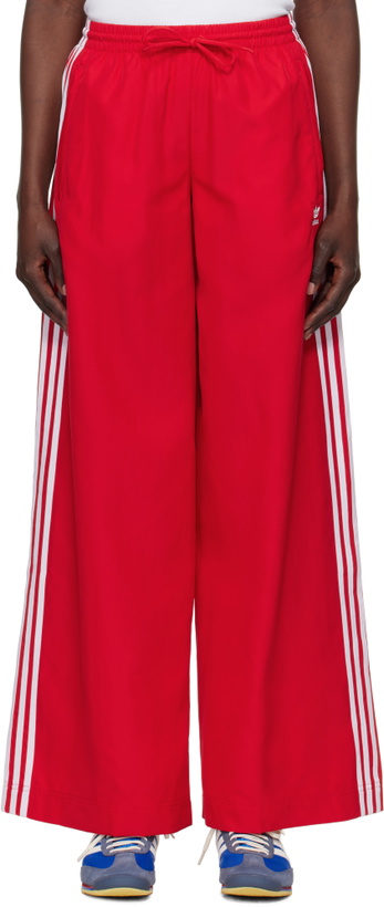 Photo: adidas Originals Red Adilenium Season 3 Oversized Track Pants