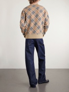 Burberry - Checked Cotton-Blend Sweater - Neutrals