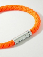 Le Gramme - Orlebar Brown 7g Braided Cord and Sterling Silver Bracelet - Orange