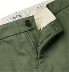 Freemans Sporting Club - Herringbone Cotton Trousers - Army green