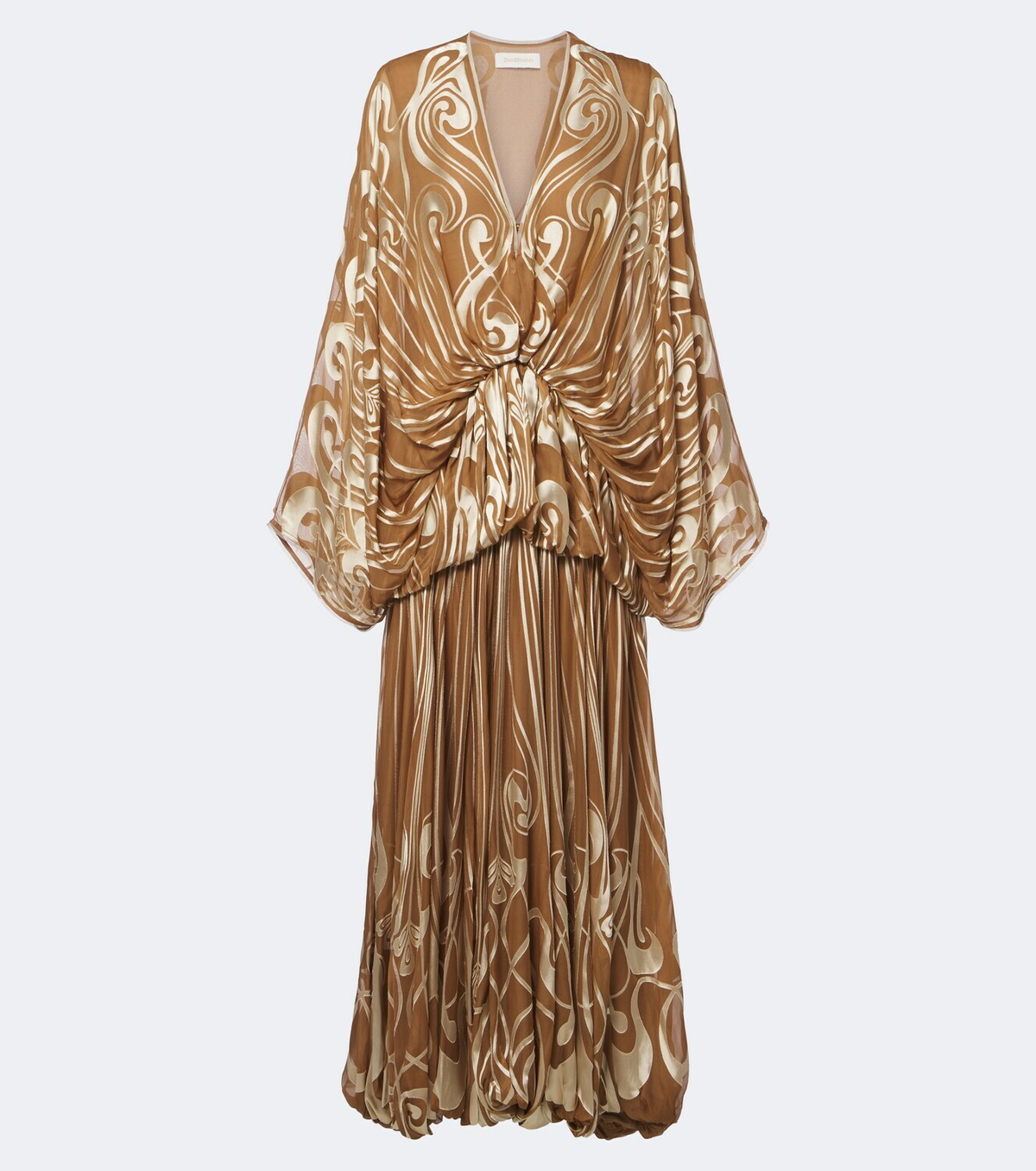 Zimmermann Momentum Burnout Bubble printed silk gown