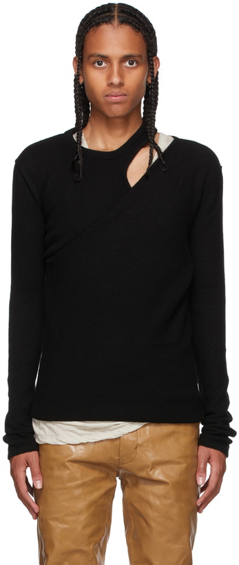 Photo: Rick Owens Black Cashmere Banana Ziggy Sweater